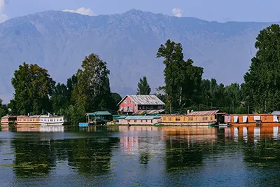 Kashmir, the paradise of India known for Dal Lake and mountain beauty.