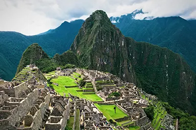 Machu Picchu, Peru’s ancient Incan citadel high in the Andes Mountains.