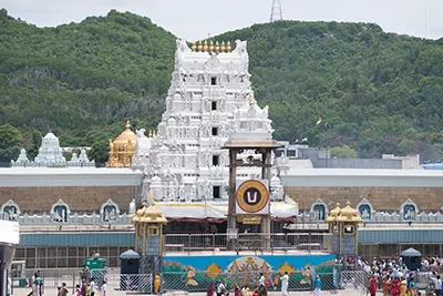 Tirumala Balaji Temple, a grand shrine of Lord Venkateswara in Andhra Pradesh.