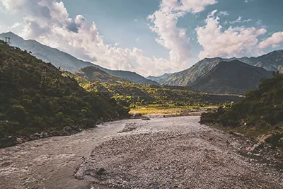 Yamunotri Dham, the spiritual source of the Yamuna River.