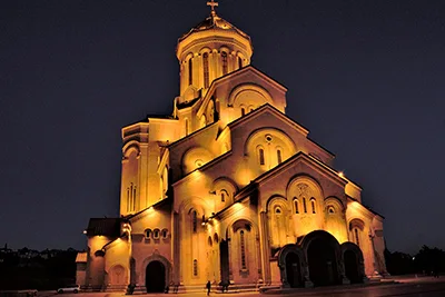 Georgia, a stunning Caucasus nation known for vineyards, mountains, and old towns.