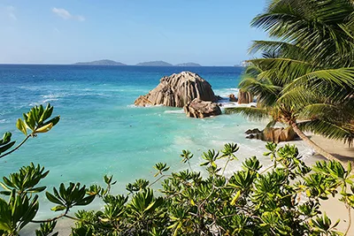 Seychelles, an Indian Ocean paradise of coral islands and turquoise waters.