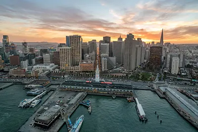 San Francisco, USA’s vibrant city famed for the Golden Gate Bridge and cable cars.